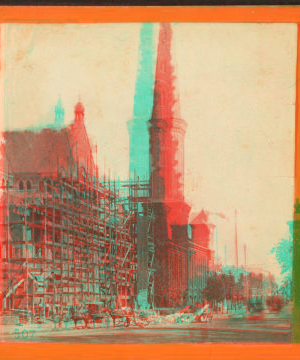 Cor. Broad and Arch Sts., Philadelphia. Building the Masonic Temple. 1860?-1895?