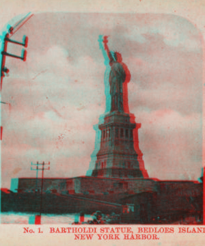 Bartholdi statue, Bedloe's Island, New York Harbor [The Statue of Liberty]. 1865?-1910? [ca. 1900]