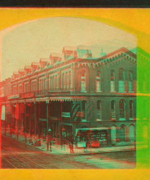 Veranda Row, 4th St. Charles & Washington Ave. St. Louis, Missouri. 1865?-1890? ca. 1880