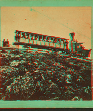 Summit of Mt. Washington and railroad train. 1860?-1903?