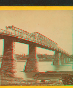 The Newport and Cincinnati bridge (general view -- west). 1865?-1895?