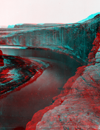 Glen Canyon, Colorado River. 1872. Photo by James Fennemore).