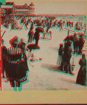 On the Coney Island Beach. [1865?]-1919