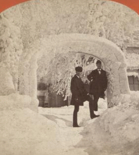 Ice arch and shadow face, Prospect Park. 1865?-1880?