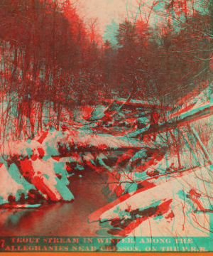 Trout stream in winter, among the Alleghenies near Cresson, on the P. R. R. 1870?-1880?