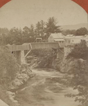 Rapids and Bridge from Cascade House, Luzerne, N.Y. [1860?-1910?]
