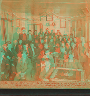 Boys' Welfare Club at the White Oak Cotton Mills. Greensboro, N. C. 1909