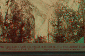 Incredible heights and depths of the canyon N. E. from Artistsí Point, Yellowstone Park, U.S.A. 1901, 1903, 1904