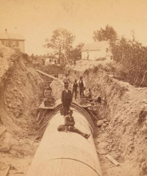Sudbury River Conduit, B.W.W., div. 4, sec. 15, Sept. 13, 1876, view near Beacon St. 1876 1876?-1878?