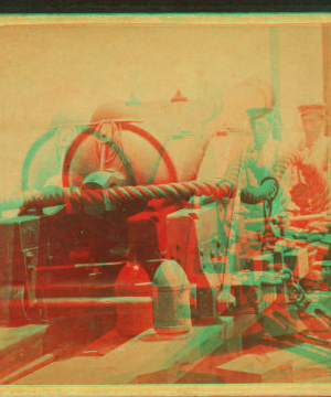 100 lb. gun on board the confederate gunboat Teazer, which was captured on the 4th of July, by the Meritanza. 1862-1865