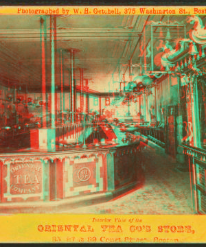 Interior view of the Oriental Tea Co's store. 1859?-1885?