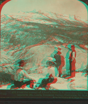 From the Summit of Cloud's Rest S.E. over the Little Yosemite to Mt. Clark, Yosemite Valley, California, U.S.A. 1901-1905