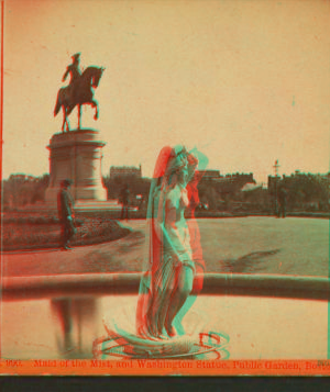 Maid of the Mist and Washington statue, Public Garden, Boston, Mass. 1865?-1890?