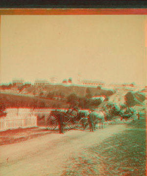 Fort Mackinac, from City. 1865?-1900? 1865-1900