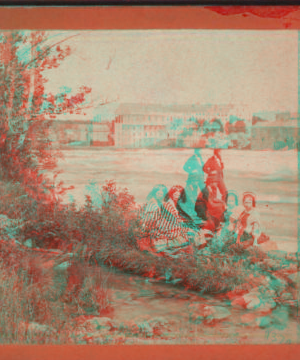 The Rapids from Goat Island, looking towards Cataract House. [1860?-1875?]