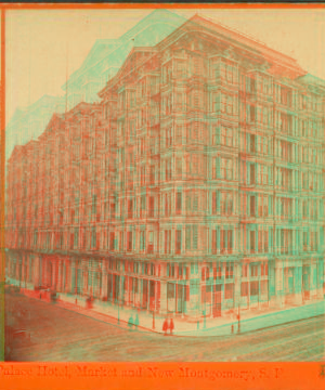 Palace Hotel, Market and New Montgomery, S.F. 1868?-1876? After 1873