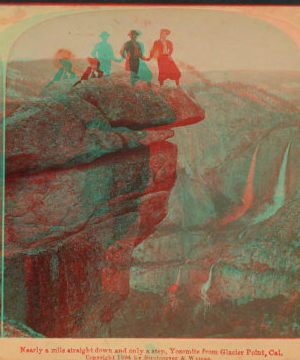 Nearly a mile straight down, and only a step, Yosemite from Glacier Point, Cal. 1893-1895