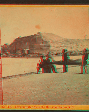 Fort Sumpter [Sumter] from the Bar. Charleston, S.C. 1861?-1903 1865