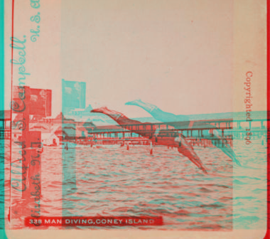 Man diving, Coney Island. c1896 [1865?]-1919