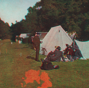 A glimpse of the quiet camp life of refugees in Golden Gate Park after the San Francisco disaster