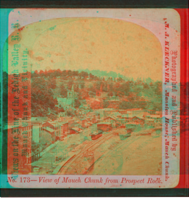 View of Mauch Chunk from Prospect Rock. 1868?-1885?