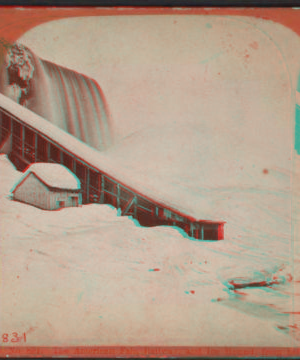 The American Fall, Railway, and Ice Mound, from below. 1865?-1880?