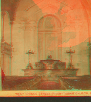 West Spruce Street Presbyterian Church. South-west corner of Spruce and Seventeenth Street, Philadelphia. 1861 1861-1890?