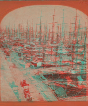 Shipping at the wharves, East River. [1858?-1915?]