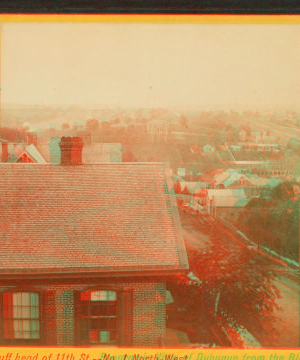 Panoramic view of Dubuque from the Bluff head of 11th St. -- No. 1 North-West. 1865?-1875?