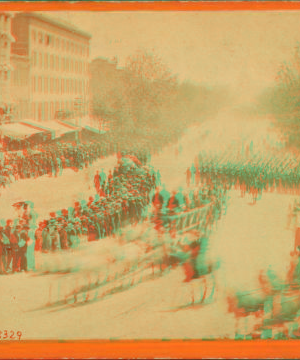 Sherman's Grand Army. Looking up Pennsylvania Avenue from the Treasury buildings, during the passage of the 20th Army Corps. 1861-1865