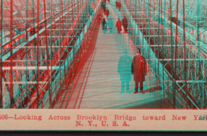 Looking across Brooklyn Bridge toward New York, N.Y., U.S.A. c1903 [1867?-1910?]