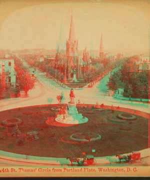 14th St. Thomas' Circle from Portland Flats, Washington, D.C. 1865-1920 1865?-1920?