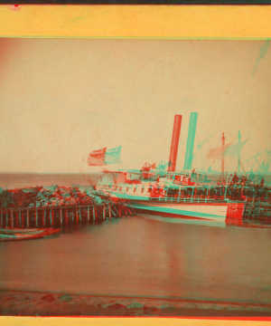 Steamboat 'Florence' at the Pier. 1869?-1879? [ca. 1875]