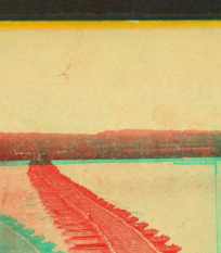 View of James River pontoon bridge, from south side, above Jones' Landing. 1861-1865
