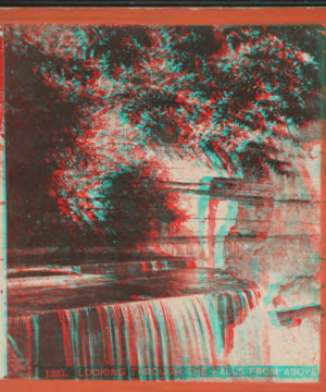 Looking through the falls from above. [1865?-1905?]