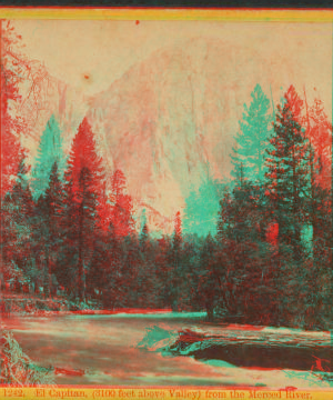 El Capitan,(3100 feet above Valley), from the Merced River. ca. 1870