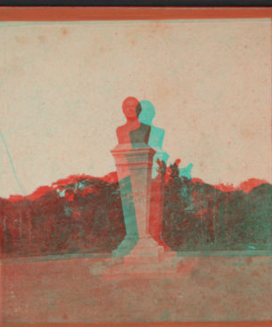 Washington Irving [bust], Prospect Park. [1870?-1890?]