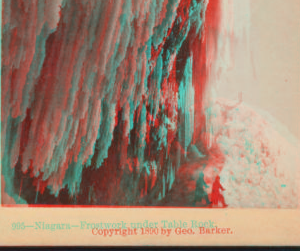 Niagara, frostwork under Table Rock. 1865?-1880? 1890