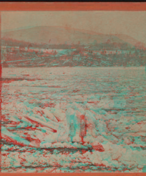 Ice Flow in the Hudson at West Point. [Winter.] [1860?-1875?]