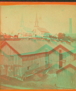 Fulmen's tannery & Methodist church, Portland, Pa. 1860?-1900?