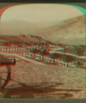 Fort Yellowstone, among the mountains, headquarters of U.S. Troops guarding Yellowstone Park, U.S.A. 1901, 1903, 1904