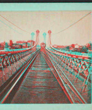 Suspension Bridge, Niagara, railway. 1860?-1905