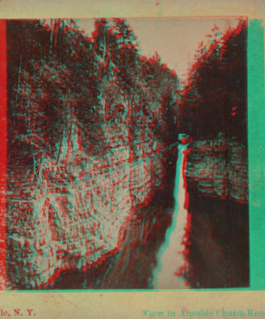 Views in Ausable [Au Sable] Chasm, Keeseville, N.Y. 1865?-1885?