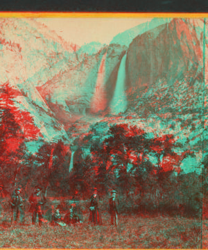 Yo-Semite Fall, (1st Fall 1600 ft. 2d 434 ft. 3d 600 ft.) from Hutchings. ca. 1870