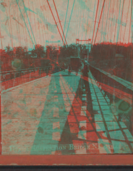 Upper suspension bridge Niagara. [1860?-1885?]