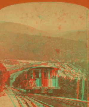 Switchback Railroad. Looking down Mt. Pisgah Plane. 1870?-1885?