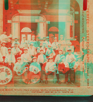 Brass band, White Oak Cotton Mills. Greensboro, N. C. 1909