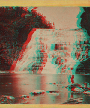 Ithaca Fall, 160 feet high and 150 feet broad, Fall Creek. [1865?1880?]