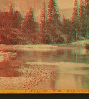 The Yosemite Mountain, from the Merced River. 1860?-1874?