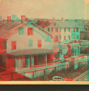 [View of a residential neighborhood.] 1860?-1869?